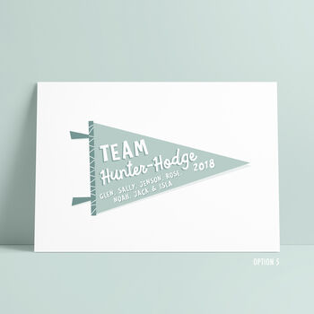 Family Name Personalised Pennant Print, 7 of 12