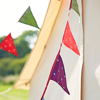 Recycled Handmade Sari Bunting For Indoor Or Outdoor, 4 of 10