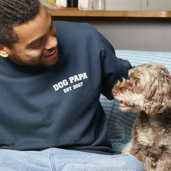Personalised Dog Papa Est Sweatshirt, 2 of 6