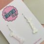 Bone Glitter Resin Earrings / Skeleton Lover Gift / Novelty Gothic Jewellery / Halloween Earrings / Horror Movie Lover, thumbnail 5 of 5