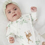 Deer And Bunny Print Shortie Baby Romper, thumbnail 1 of 3