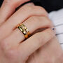 Personalised Text Molten Dainty Stacking Ring, thumbnail 5 of 9