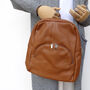 Caramel Leather Rucksack, thumbnail 8 of 10