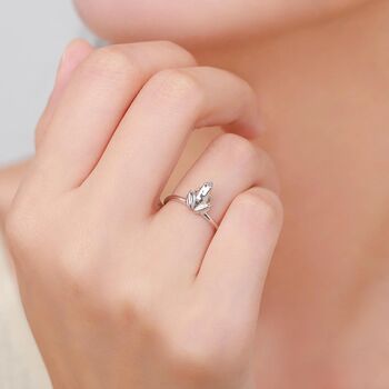 Sterling Silver Tiny Frog Ring, 6 of 12