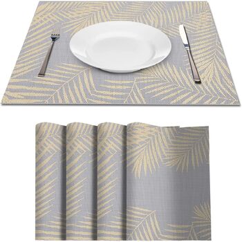 Set Of Four Gray Printing Table Placemats, 4 of 8