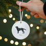 Personalised Dog Breed Ceramic Christmas Decoration, thumbnail 1 of 6
