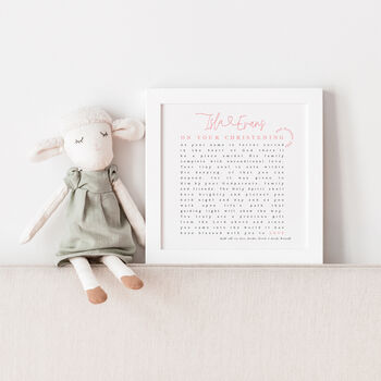 Personalised Christening/Baptism Print With Verse, 2 of 3