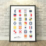 Maritime Signal Flags Alphabet Print, thumbnail 1 of 5