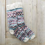Fair Trade Fair Isle Wool Unisex Slipper Socks, thumbnail 5 of 12
