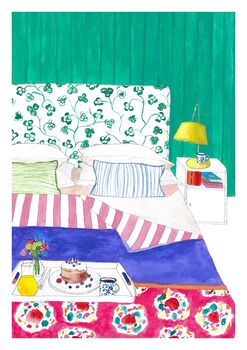 Breakfast In Bed Art Print, 3 of 3