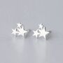 Christmas Friendship Sterling Silver Star Cluster Stud Earrings, thumbnail 2 of 7