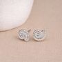 Sterling Silver Ammonite Fossil Stud Earrings – 6mm, thumbnail 4 of 11