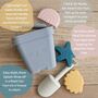 Soft Food Grade Silicone Bucket And Spade Beach Set, thumbnail 3 of 6