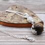 Healing Hands Tigers Eye Pendant Necklace | Silver Plated, thumbnail 1 of 7