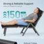 Folding Sun Lounger With Thick Mattress Cushion, thumbnail 9 of 11