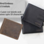 Personalised Men's Leather Wallet Trifold Gift Brown, thumbnail 11 of 11