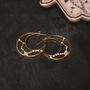 Phoebe Constellation Moon Hoop Earrings | Gold Plated, thumbnail 6 of 8