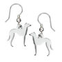 Greyhound Sterling Silver Sleeper Hoop Or Hook Earrings, thumbnail 1 of 4