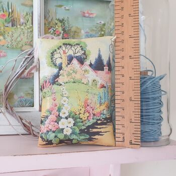 Decorative Lavender Sachet With Cottage Garden Print, 3 of 7