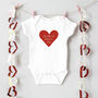 Personalised 1st Valentines Babygrow, thumbnail 1 of 5