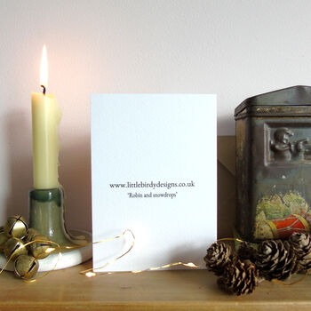 Robin And Snowdrop Christmas Card, 3 of 9