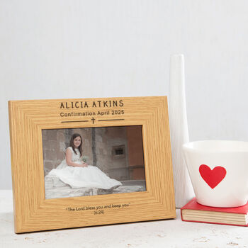 Personalised Engraved Baby Boy Christening Photo Frame, 5 of 7