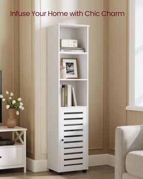 Tall Freestanding Bathroom Storage With Open Shelves, 2 of 9