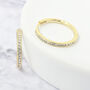 20mm Small Round Dainty Gold Plated Hoops With Crystals, thumbnail 6 of 6