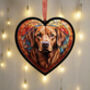 Labrador Stained Glass Effect Heart Suncatcher, thumbnail 6 of 9