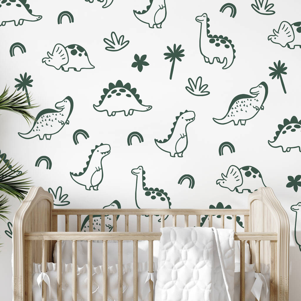 Cute Dinosaur Wall Decals By Squashed Peaches Designs