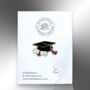 Mortarboard And Scroll Academic University Graduation Enamel Pin, thumbnail 5 of 9