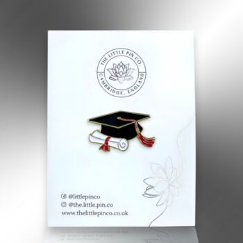 Mortarboard And Scroll Academic University Graduation Enamel Pin, 5 of 9