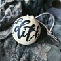 Personalised Calligraphy Ceramic Christmas Bauble, thumbnail 2 of 4