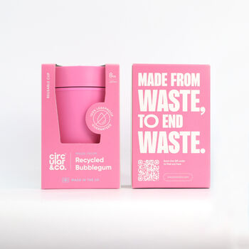 Circular And Co Coffee Cup Made From Bubblegum 8oz Pink, 2 of 8