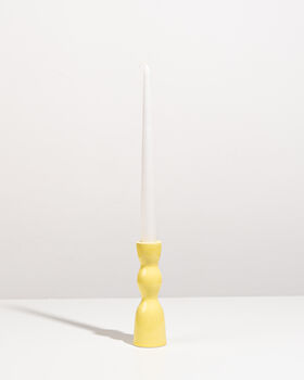 Low Wave Candleholder Yellow, 4 of 6