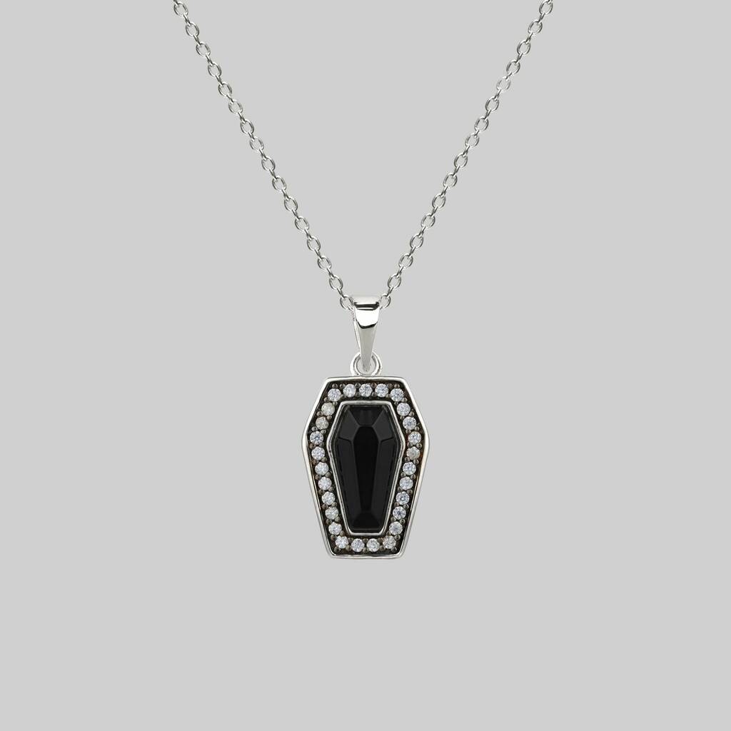Onyx Coffin Pendant Necklace By 