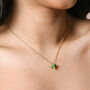 Broccoli Pendant Necklace In Gold, thumbnail 2 of 4
