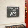 Personalised Dairy Cow Slate House Number Sign, thumbnail 2 of 2