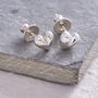 Sweetheart Solid Silver Or Gold Stud Earrings, thumbnail 5 of 7