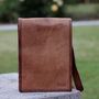Personalised Long Mini Leather Messenger Bag, thumbnail 6 of 7