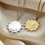 Personalised Crown Hammered Disc Necklace, thumbnail 4 of 10