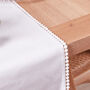 Marseille White French Knot Table Runner, thumbnail 2 of 4