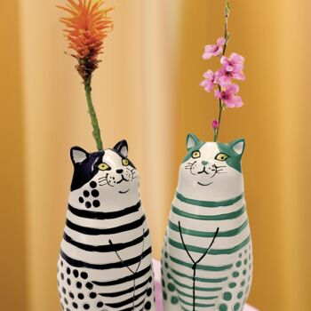 Handcrafted Cat Bud Vase, 2 of 7