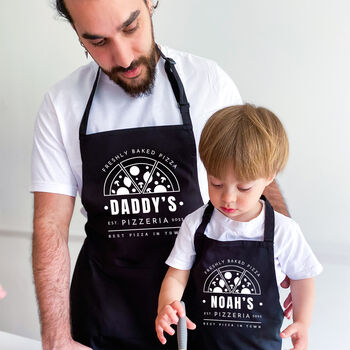 Personalised Matching Cooking Aprons For Dad And Kids, 7 of 7