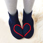 Hidden Love Heart Crochet Slipper Socks, thumbnail 10 of 12
