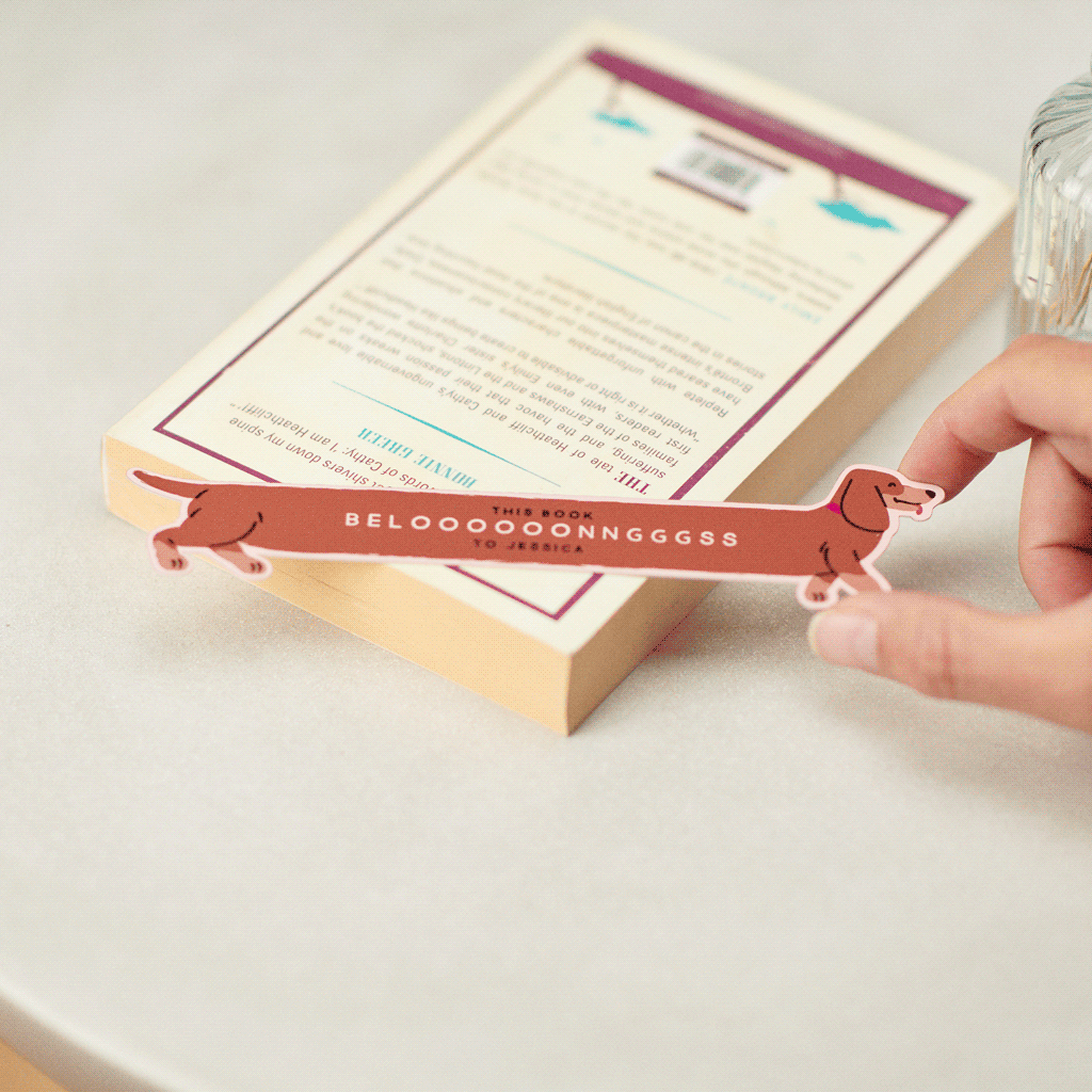 Personalised Metal Sausage Dog Bookmark, 5 of 7