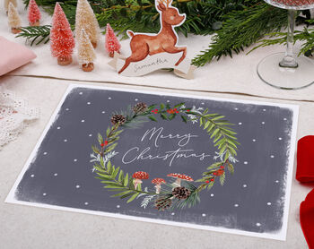 Christmas Placemats With Wreath Design, 2 of 3