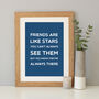 'Friends Are Like Stars' Quote Print, thumbnail 7 of 12