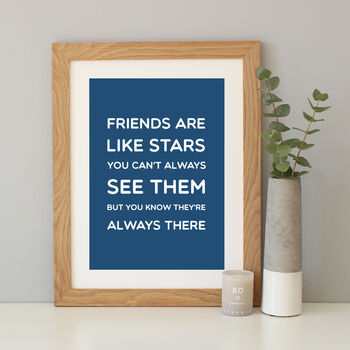 'Friends Are Like Stars' Quote Print, 7 of 12