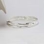 Elegant Organic Silver Bangle, thumbnail 1 of 8